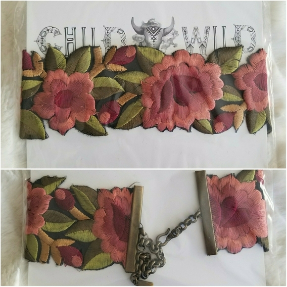 CHILD OF WILD // ltd ed floral cut out patch style choker LAST ONE! - Picture 10 of 14